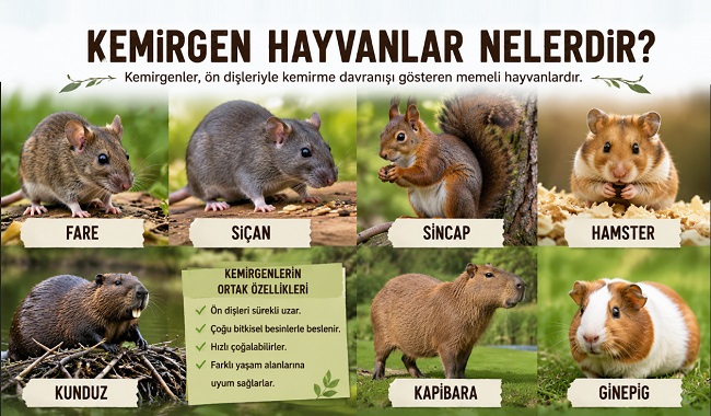 Kemirgen Hayvanlar Nelerdir?